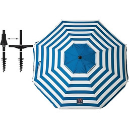 BigBuy Garden Parasol plażowy Ø 180 cm marynarza