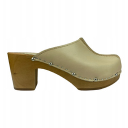 Drewniaki Fiora Beżowe - 37, 37