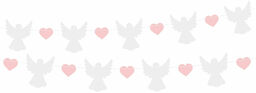Girlanda papierowa Aniołki i różowe serca - 150