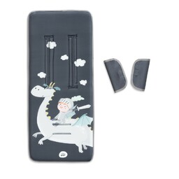 Interbaby Nakładka pokrowiec na wózek 84x34 szara dinozaury