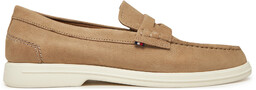 Mokasyny Tommy Hilfiger Nubuck P Loafer FM0FM05350 Beżowy