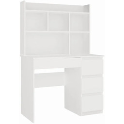 Elior Białe prawostrone biurko z nadstawką L5-G95