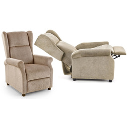 Fotel rozkładany wypoczynkowy z masażem agustin m beżowy