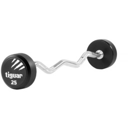 Tiguar, Barbell łamany, srebrno-czarny, 25 kg