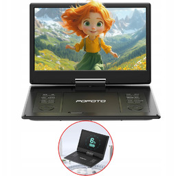 Samochodowy Przenośny Odtwarzacz DVD LCD 15.7" Z Baterią