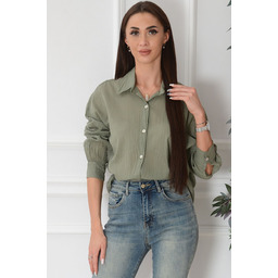 Koszula bawełniana khaki Frondi