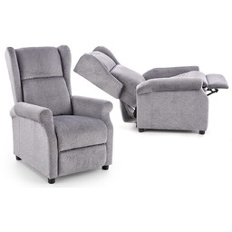 Fotel rozkładany wypoczynkowy z masażem agustin m szary