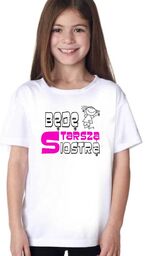 Koszulka dziecięca T-shirt z nadrukiem BĘDĘ STARSZĄ SIOSTRĄ