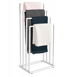 Wieszak Stojący Na Ręczniki 4 Poziomowy Biały Mat