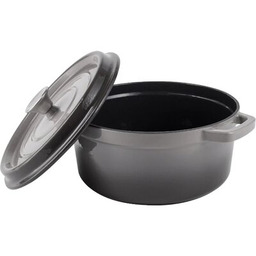 VINTAGE CUISINE Garnek żeliwny VC2P221GR20CP Szary Ombre 2.2L