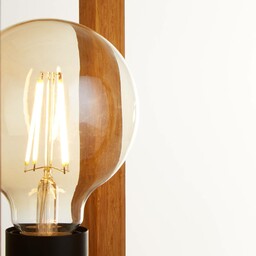 Searchlight Kwadratowa lampa stołowa wykonana z bambusa