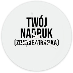 Zegar szklany z własnym nadrukiem