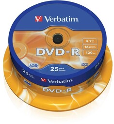 Płyty DVD-R VERBATIM 43522 4.7GB 16x - Cake