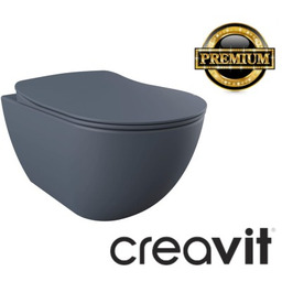 Miska WC podwieszana CREAVIT z deską soft-close, szary