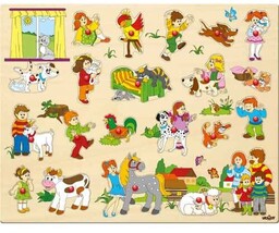 Woody Puzzle duże z uchwytami