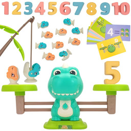 WOOPIE Waga Szalkowa Równoważnia Gra Łowienie Dinozaurów Rybek