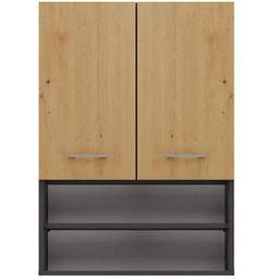 Elior Szafka łazienkowa wisząca antracyt + dąb artisan