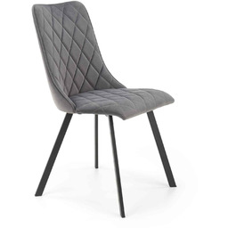 Krzesło k450 popielaty (tkanina velvet) halmar
