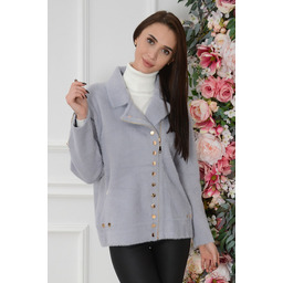 Kurtka Alpaka a''la ramoneska szara