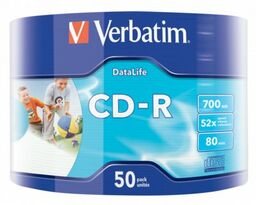 VERBATIM Płyta Extra Protection Printable Wrap Spindel CD-R,