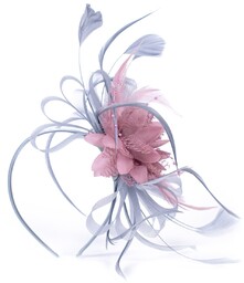 Fascynator Opaska Toczek Z Kokardą Piórami Kwiatem