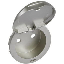 CELIANE - Plakietka z klapką gniazda 2P+Z Tytanowa