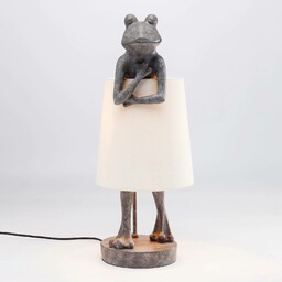Lampa stołowa Kare Animal Frog szara