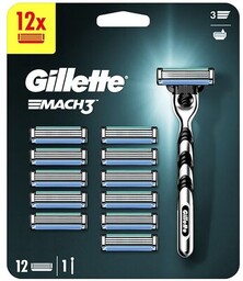 GILLETTE Golarka Mach3 + 12 ostrzy