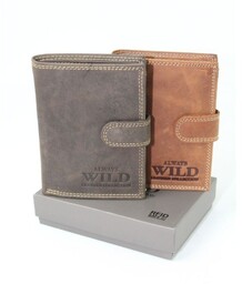 Portfel Męski Skórzany ALWAYS WILD Skóra Licowa Duży