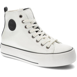 Big Star Białe Sneakersy Wygodne Skórzane Buty