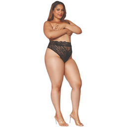 Dreamgirls - wysokie figi koronkowe (czarne)