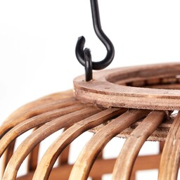 Brilliant Lampa stołowa Woodrow, uchwyt rattan, jasnobrązowa