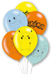 Amscan, Balony Lateksowe, Pokémon, 11'', 6 Szt.