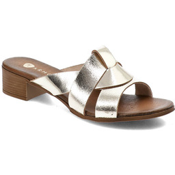 Armodo Złote Klapki Modne Obuwie Damskie