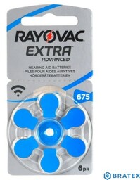 6 x baterie do aparatów słuchowych Rayovac Extra