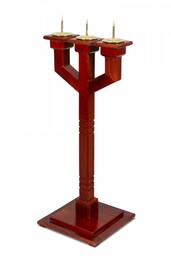 Lichtarz stojący drewniany na 3 świece