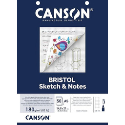 CANSON blok 50 ruchomych arkuszy perforowanych Bristol A5