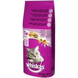 WHISKAS Karma dla kota Wołowina 14 kg Miska