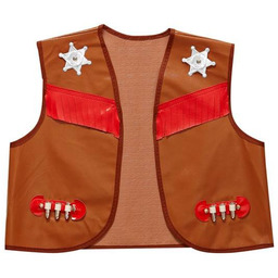 Kamizelka kowboja brązowa, dziecięca - 158