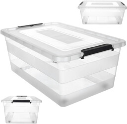 Pojemnik na zabawki Laora 40L transparentny