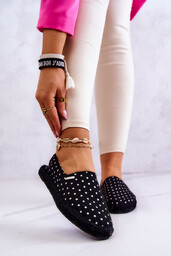 Damskie Espadryle W Groszki Big Star JJ274867 Czarne-39
