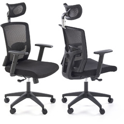 Fotel biurowy obrotowy ergonomiczny mason czarny halmar