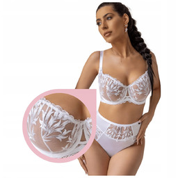Krisline Crystal White Half cup soft Biustonosz biały