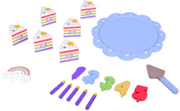 KOLOROWY TORT DREWNIANY URODZINOWY DO KROJENIA