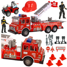 Zestaw Małego Strażaka AUTO STRAŻ POŻARNA Wóz Strażacki