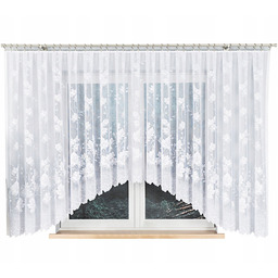 Gotowe firanki do kuchni firana w liście biała