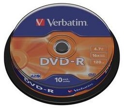 Płyty Verbatim DVD-R 4,7GB 16x - Cake Box