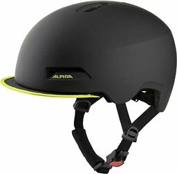 ALPINA Unisex - Dorośli, BROOKLYN Kask rowerowy, black-neon