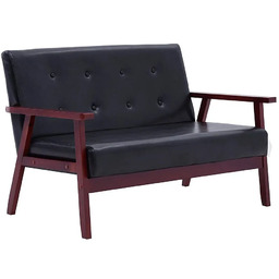 Edinos N 2 osobowa czarna sofa retro R3-F01