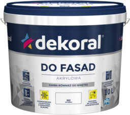 Farba DO FASAD Śnieżnobiały 10 l Dekoral